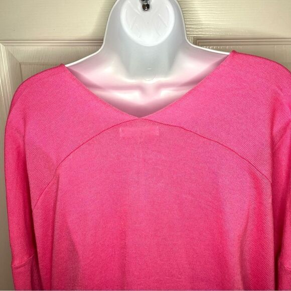 Red Dress Miracle I’ll Wait For You Relaxed Dolman Knit Sweater Top Pink ML - Picture 7 of 12